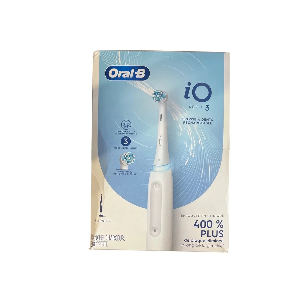 Oral-B iO Series 3 Rechargeable Electric Toothbrush Quite‎ White 3 Modes New